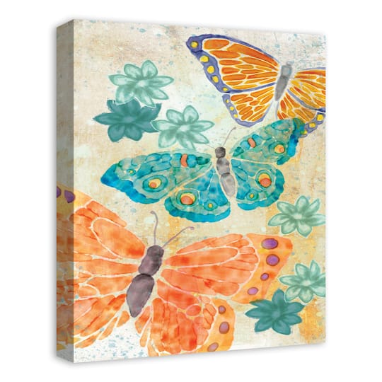 Watery Butterflies 16" x 20" Canvas Wall Art